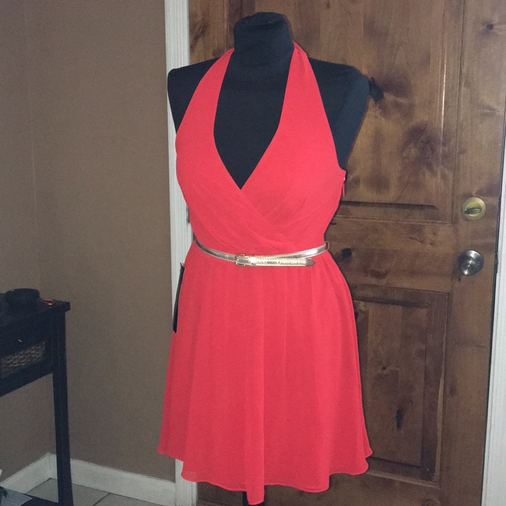 Bebe lace healter dress Sz small nwot